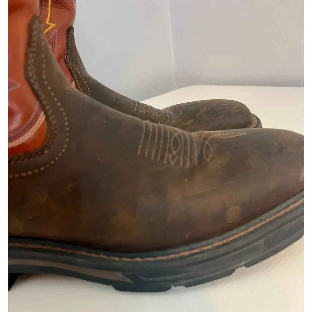 Ariat WorkHog XT Cottonwood Mens 13D Brown Leather Soft Toe EH Cowboy Work Boots